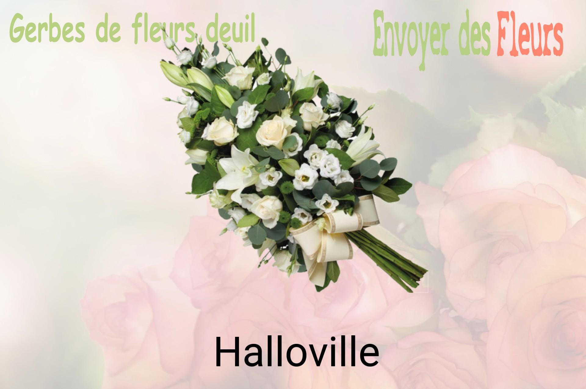 Gerbe de fleurs de deuil livrée à Halloville